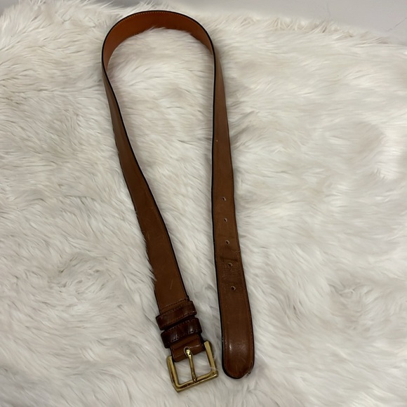 Coach Men’s 7603 British Tan Leather Belt Size 34” or 85 cm - Picture 5 of 8